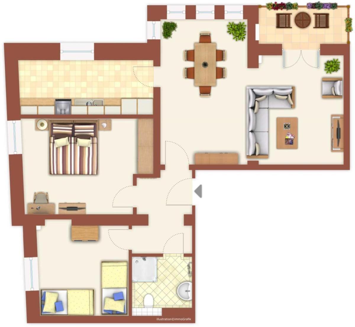 Apartamento Berringer, Knurrhahn, Direkt An Der Promenade Rostock Exterior foto